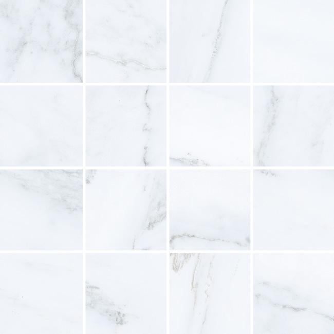 3.5 X 3.5 Velvet Blanco porcelain mosaic